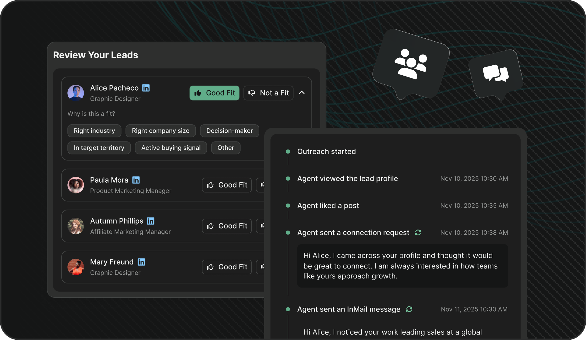 Revscale Outbound Agent: Builds target lists, runs personalized outreach, and books meetings without adding headcount.